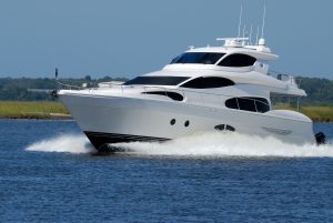 A yacht on the ocean