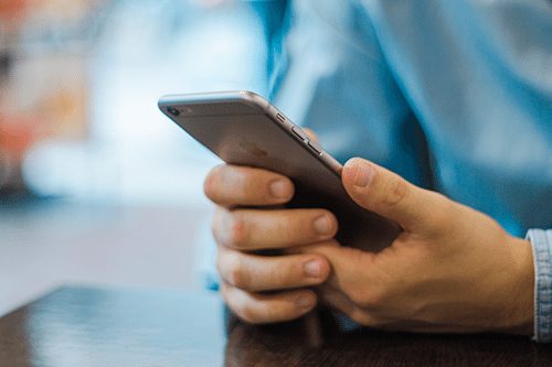 A man holding a phone